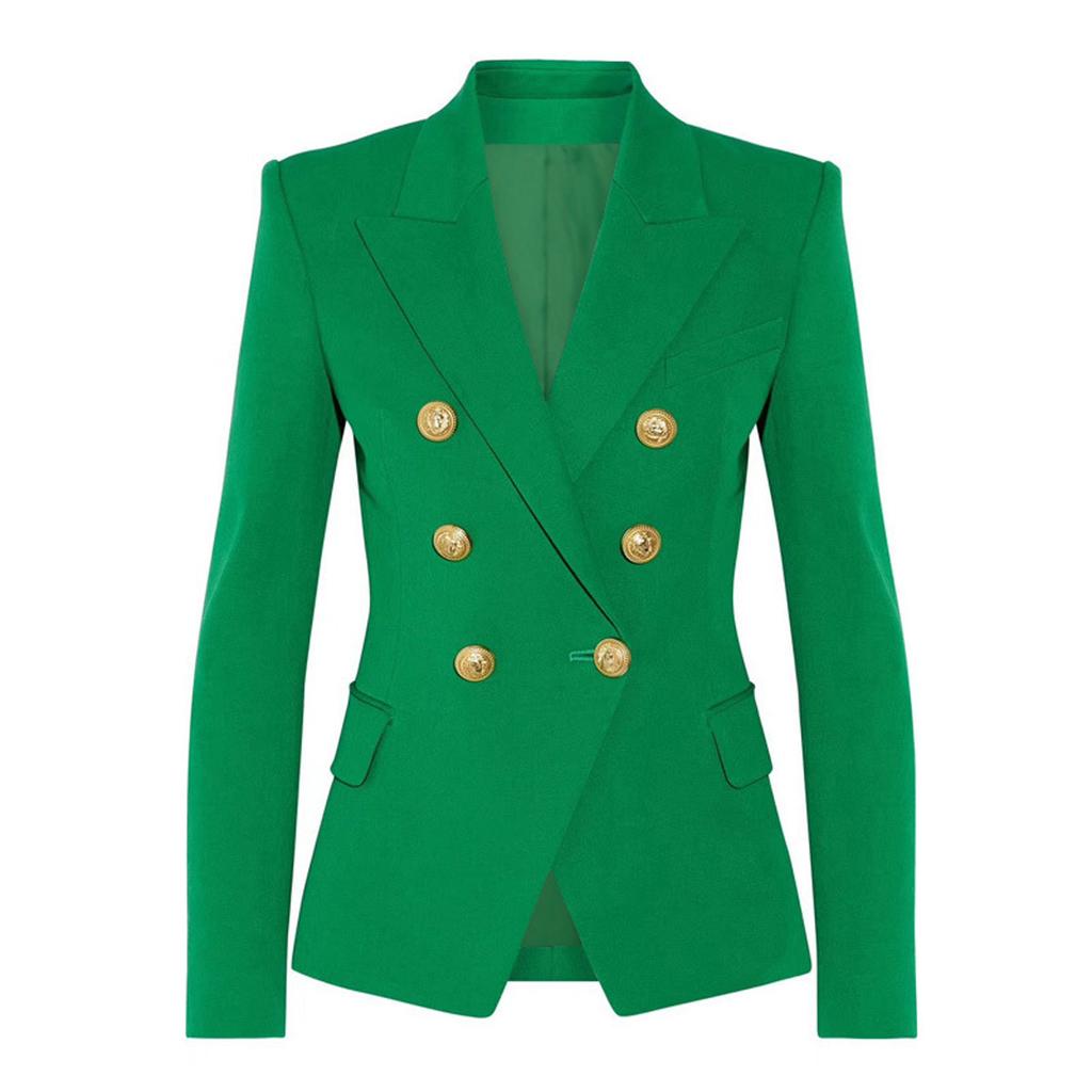 New double-breasted suit solid-color suit multi-color slim-fitting and thin temperament blazer women