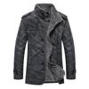 New  Men's Leather Suit Jacket Slim Plus Fleece Coat Fashion Mid-long PU Leather Jacket Streetwear Men Casual Warm Outerwear