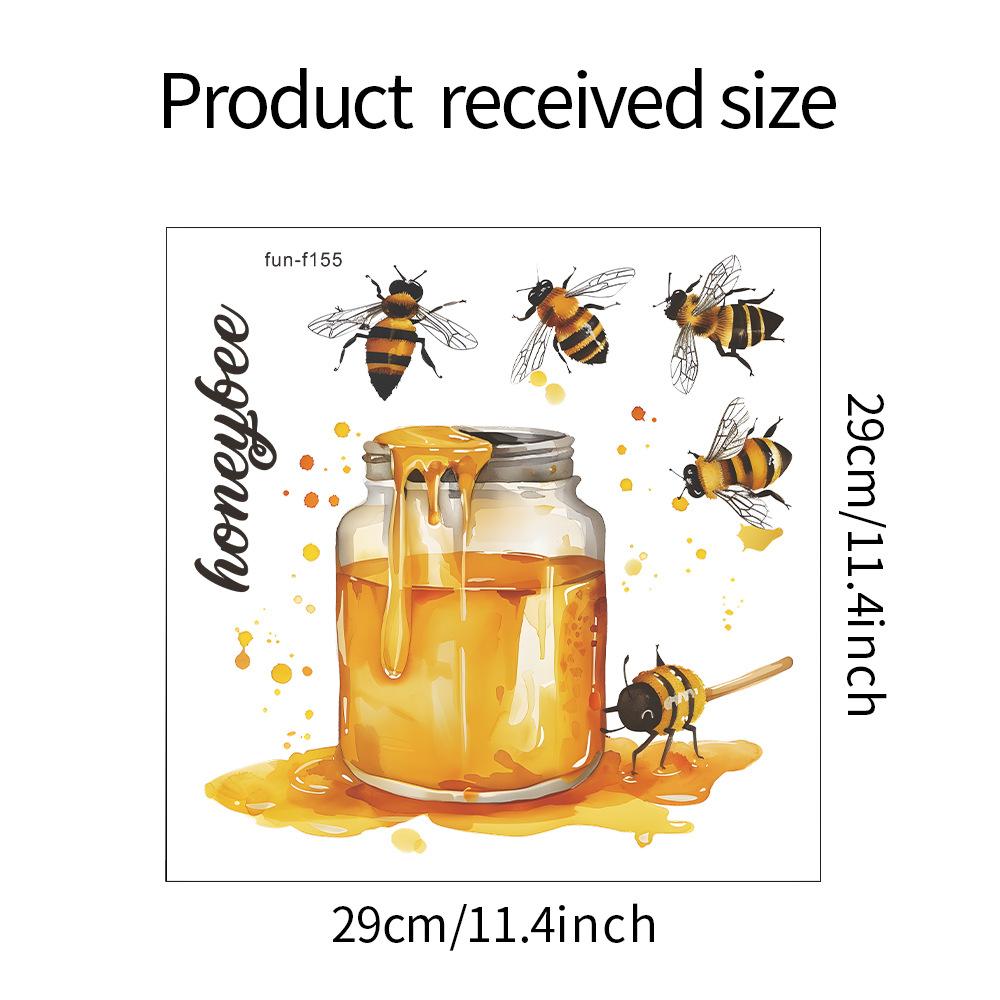 

Fun-f155 Стеклянная банка для пчелиного меда, кухонная столовая, домашний декор, настенная наклейка, самоклеящаяся 29*29CM/fun-f155