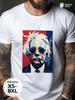 Camiseta de algodão oversized com estampa "Albert Einstein"