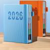 Colorful 2026 A5 Planner Notebook | 400 Pages Thick Paper Daily Schedule Book | Hardcover Agenda for Office & Students