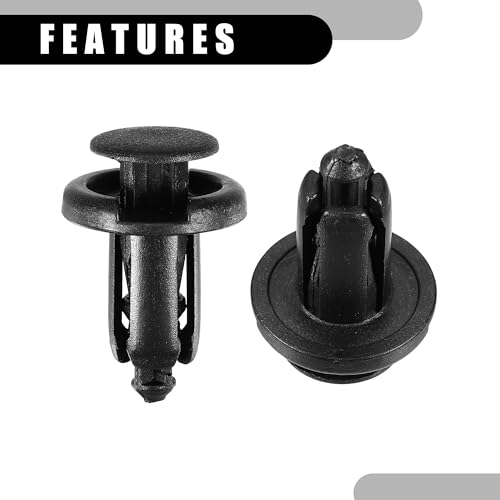 Partuto Clips de fixare tip împingere Nr. 0155309241 - Kit Nituri Fixare Bară Interioară Partea Inferioară Aripă Ușă - Se Potrivește Nissan 350Z 2003-2009 Plastic Negru - Pa