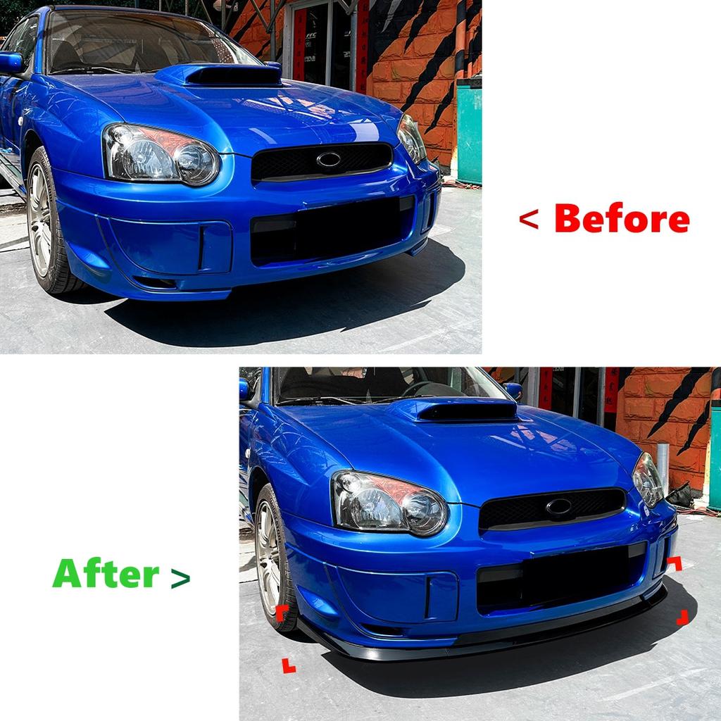 Auto Frontschürze Lippe Spoiler Diffusor Splitter BodyKit Schürzen Abdeckung Schutz Zierleiste Für Subaru Impreza WRX STI 2004-2005
