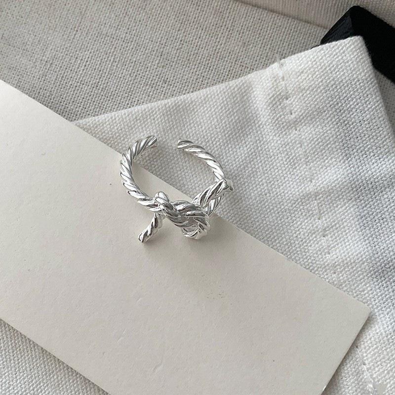 Adjustable Geometric Knot Ring for Women - Trendy, Versatile Water Drop Design Open Adjustable