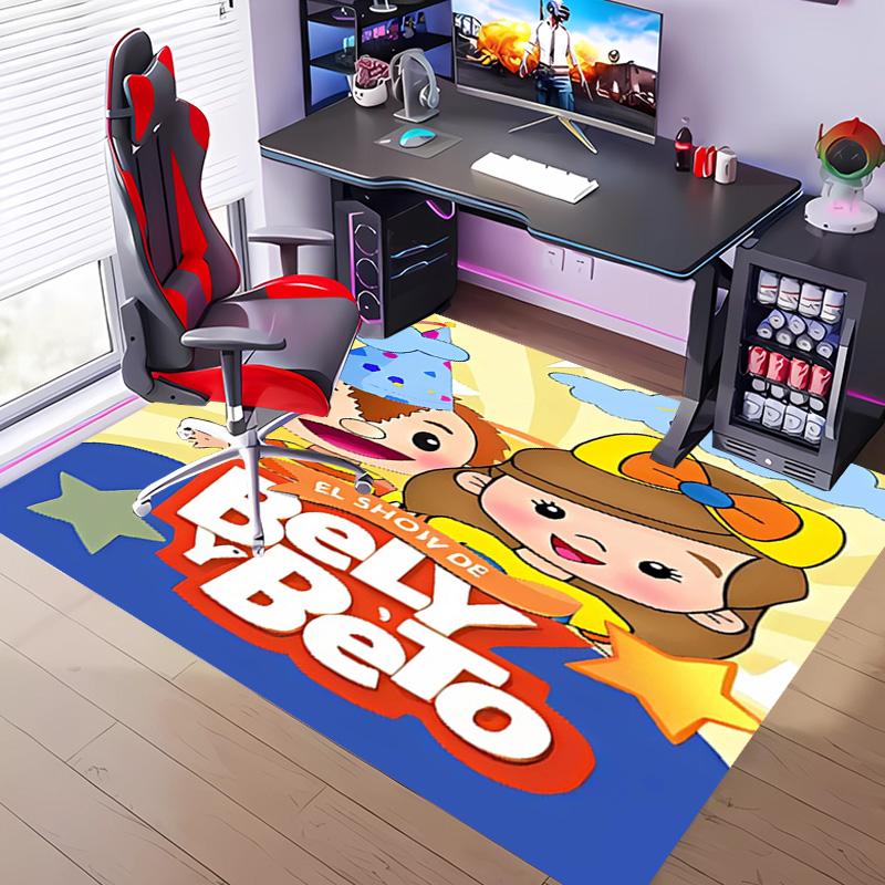 Cartoon B-Bely B-Beto -Themed Entrance Mat,Non-Slip Mat Area Rug,Room Decor,Outdoor Decor,Kitchen Rug,Doormat - Machine Washable,Easy to Clean