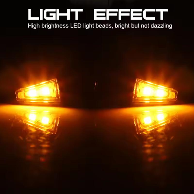 Motorcycle 12V Side Marker Mini Light LED Direction Turn Lamp Amber Waterproof Universal For Dirt Motorbike Cruiser Cafe Racer