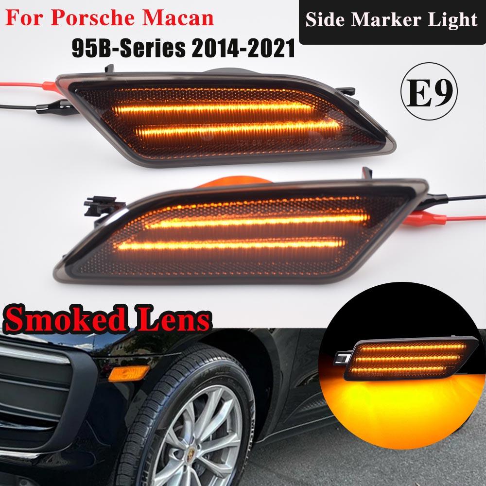 For 2014-2019 Porsche Macan 95B GENI LED Bumper Front Side Marker Light Amber