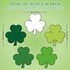 Whaline 45Pcs St. Patrick's Day Shamrock Cutouts 5.9 Inch Gradient Green Clover Shape Cut Outs Large Creative Assorted Paper Cut-Outs for Irish