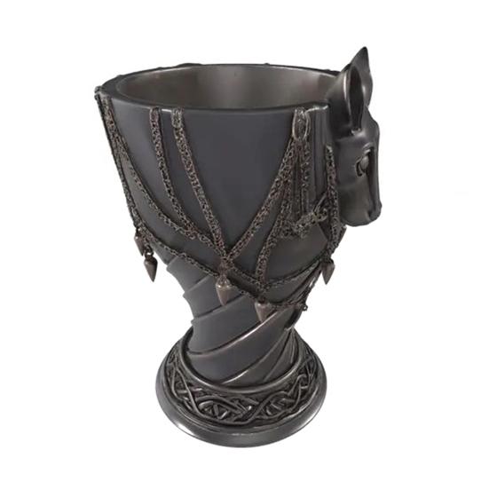 Egyptian Cat God Vase, Halloween Gothic Matte Black Vase, Dark Style Flower Holder, Multifunctional Storage Container for Dried And Fresh