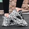 Big Size 39-46 Mens Outdoor Shoes Sports Running Shoes PU Leather Graffiti