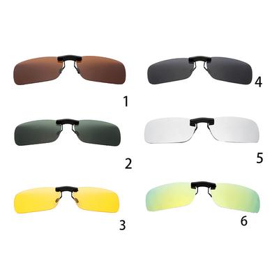 Clip polarizzata su occhiali da guida Occhiali da sole Visione diurna Obiettivo UV400 Visione notturna