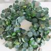 KX4B Multipurpose Large Green Leaf Artificial Wreath with Berries Designs for Festival Garden and Party Decorations
