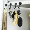 Set of 5 Magnetic Hooks, 16mm Diameter, Super Strong, 10kg Vertical Load Capacity, Metal Storage Hooks with Magnetic Attachments, Suitable for Entrywa