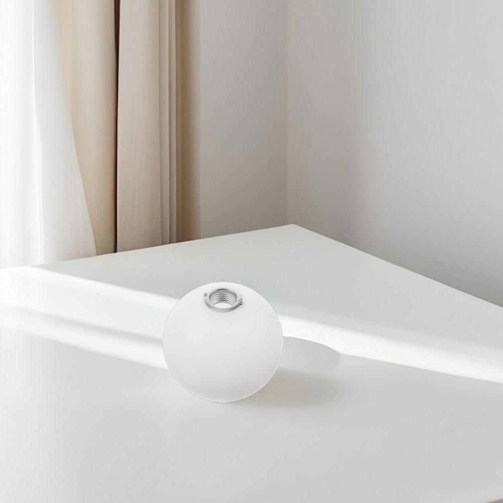 2Pcs White Glass Ball Lampshade G9 Metal Thread Replacement Glass Shade Round Globe Light Fixture Cover for Bedroom Dining Room