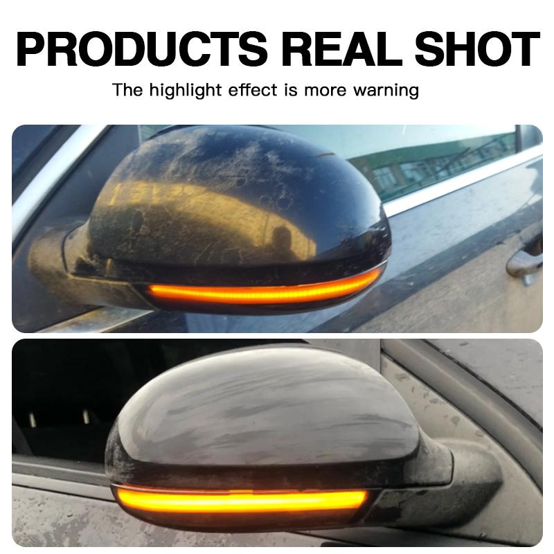 2pcs 12V Dynamic Blinker Turn Signal LED For VW EOS 2006-2008 Golf 5 / 6 Plus 2005-2013 Jetta Reversing Mirror Turn Signal Light