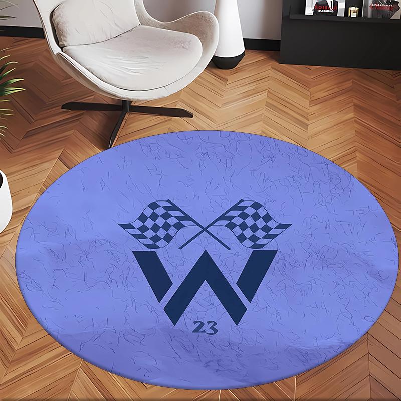 Williams Racing (1) Round Office Rug Decorative Floor Rug for Office Bedroom Living Room and Home Space
