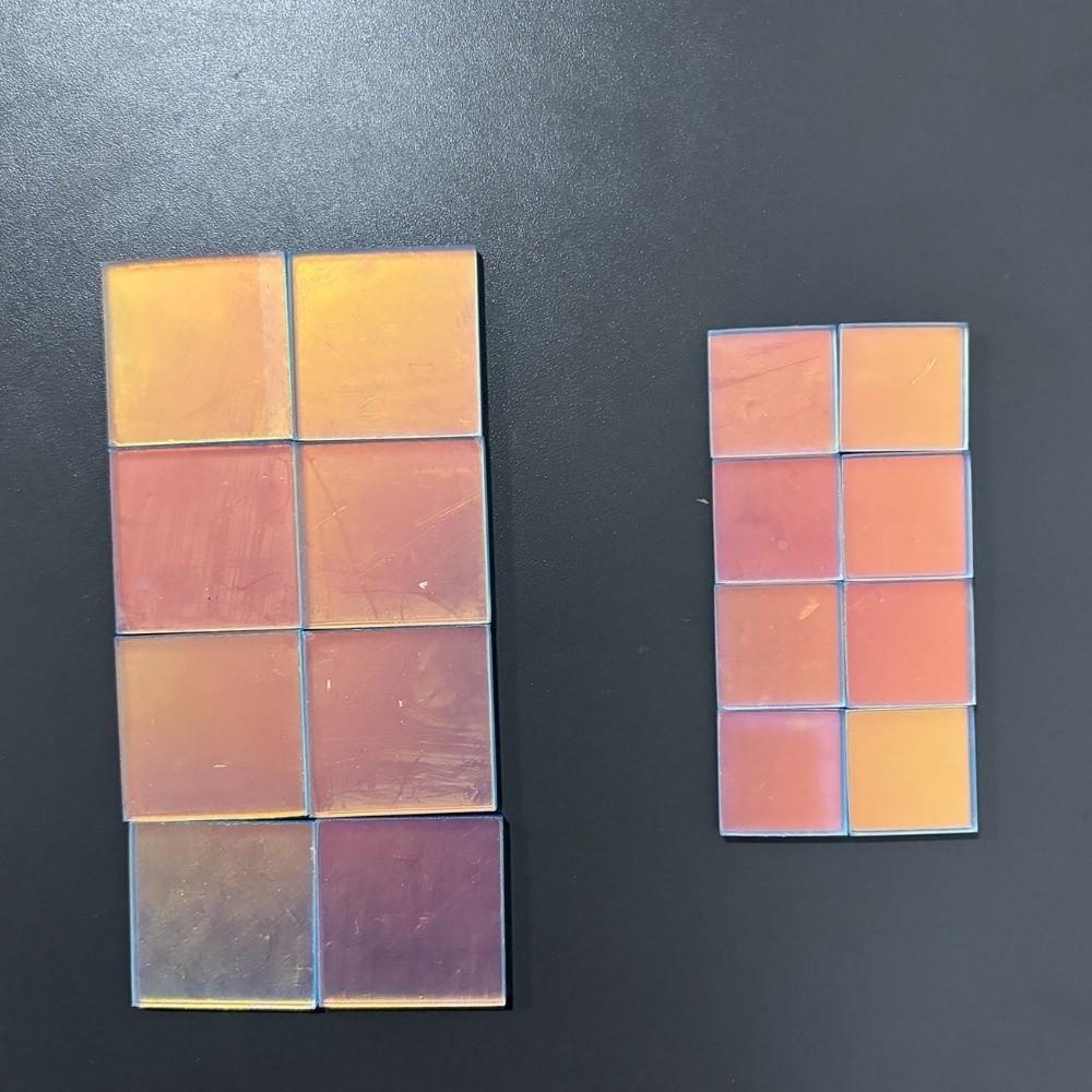50Pcs Square Holographic Acrylic Rainbow Iridescent Acrylic Radiant Acrylic Sheets Home Decoration