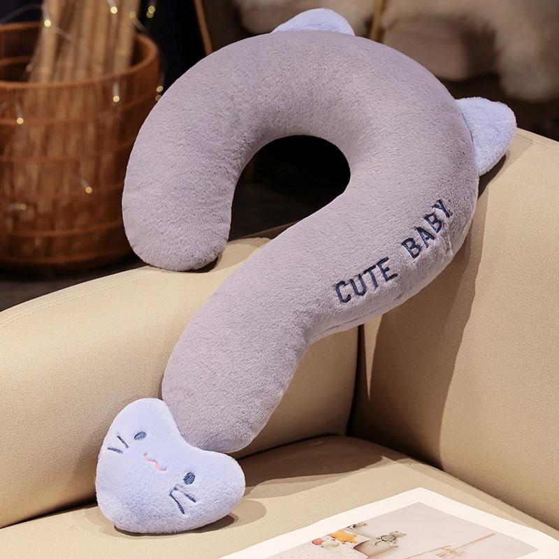 60x35cm Question Mark Plush Pillow Functional U Neck Pillow Stuffed Head Nap Support Creative Peluche Sofa Chair Decor