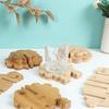 Wooden Trivet Coaster Set Creative Animal-Shaped Heat-Resistant Placemats for Cups Pots Stackable Versatile Desk Decor for Home Kitchen Outdoor Dining