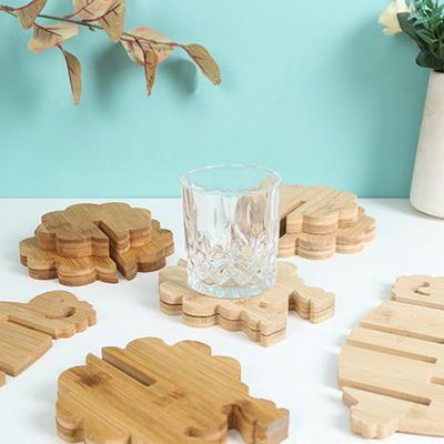 Holz-Topfuntersetzer-Set Kreative Tierform Hitzebeständige Tischsets für Tassen Töpfe Stapelbar Vielseitige Schreibtischdekoration für Zuhause Küche Essbereiche im Freien