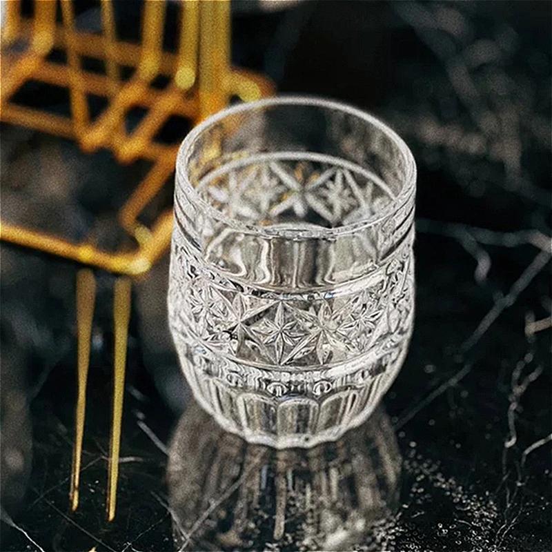 315ml/300ml Thickened Whiskey Glass Luxury Wine Glasses Beer Brandy Cups Premium Carved Cocktail Glass Suitable for Gift Giving