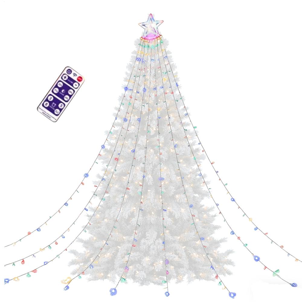 Solar Christmas Lights Outdoor Multi-Mode Star Ambient Lighting Solar Power Christmas Lights Outdoor Decor For Garden Pathway