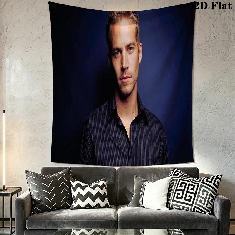 Rip Paul Walker Tribute Iconic Actor Tapestry Background Cloth Fashion Print Christmas Gift Home Decor Soft