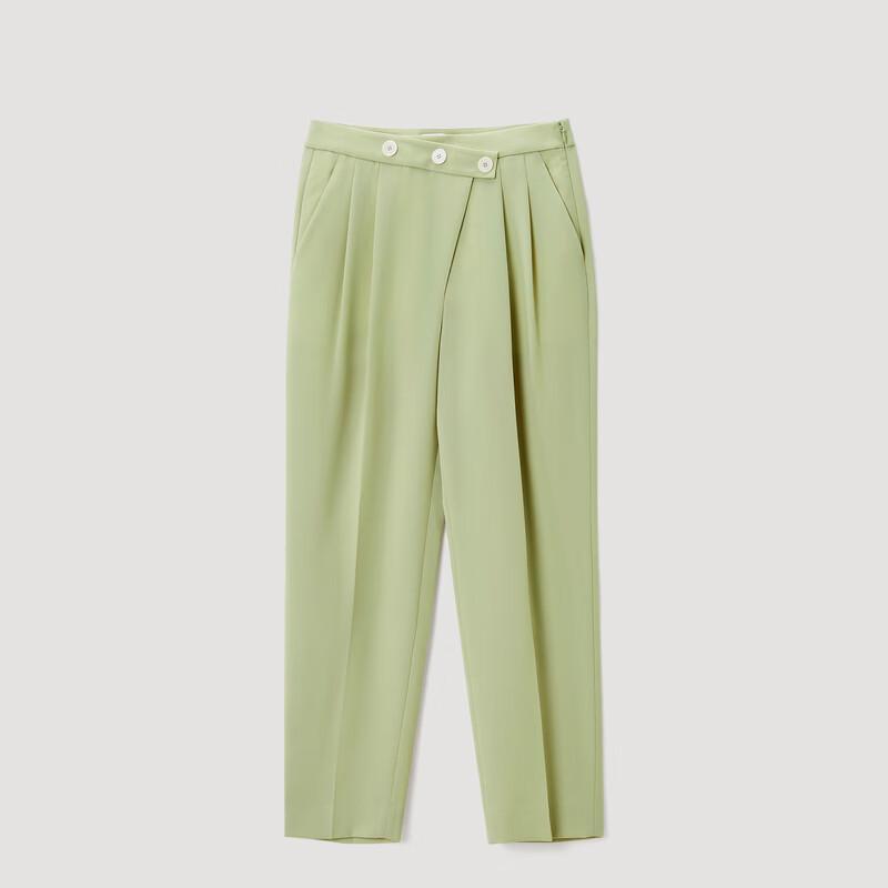 OVVOVV Women's Mid-Waist Tapered Casual Trousers