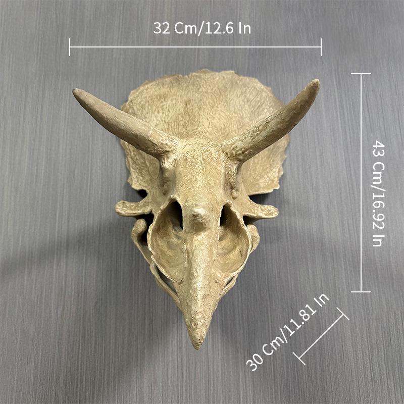 Ископаемый Череп Динозавра Трицератопс, Настенное Украшение из Смолы