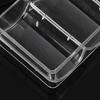 100Chips Professional Acrylic Poker Chip Stand Playing Cards Chip Tray 5 Grids Poker Chip Display Clear Acrylic Chip Trays