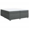 VidaXL Sommier à lattes de lit avec matelas Gris foncé 200x200cm Tissu 3285159
