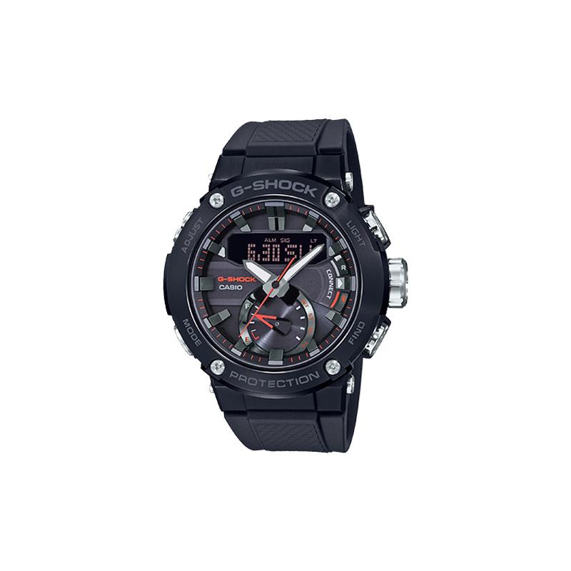 Casio G-STEEL Series-Disc Dual Display Sports Watch Fashionable and Simple Solar Quartz Movement Resin Strap Japanese and Korean Watch GST-B200B-1AER