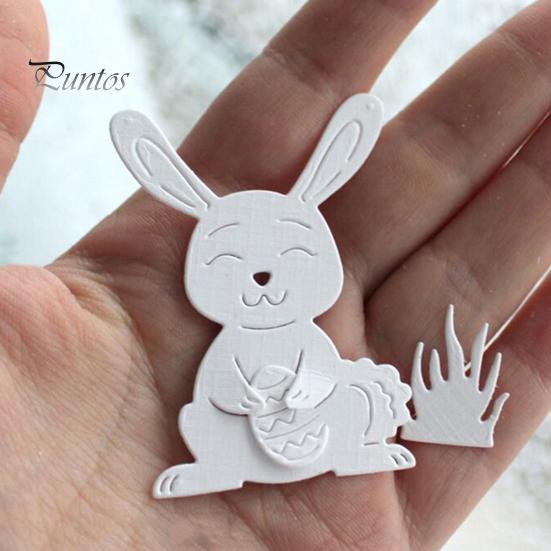 Paskalya Tavşanı Yumurta Kesme Ölür DIY koleksiyon defteri kağıdı Kart Zanaat Dekor Stencil Kalıp