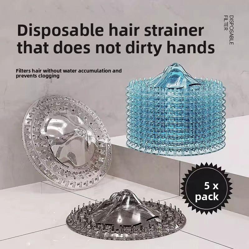 Disposable PVC Drain Hair Catcher Modern Shower Sink Strainer for Bathroom