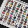 Mixed Style Natural Stone Rings Set - Gemstone Finger Jewelry Collection