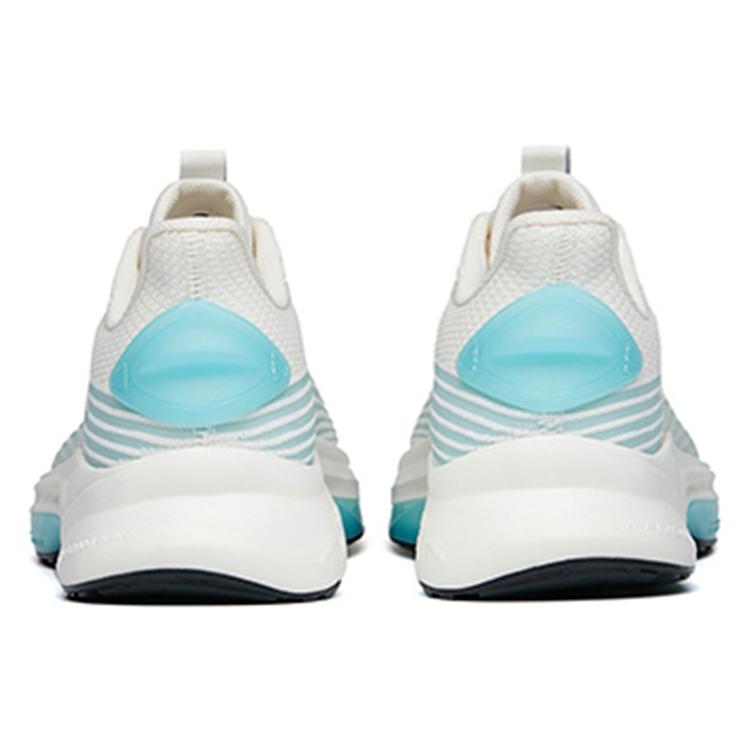New Anta Cushioned Slip-Resistant Abrasion-Resistant Breathable Low-Top Running Shoes Men's White Blue 112225587-2