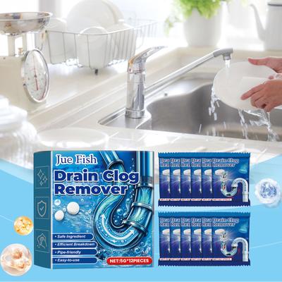 Compresse effervescenti per dragaggio tubi Scioglimento scarichi pavimento WC Fognature cucina Compresse deodoranti intasate Agente per dragaggio tubi