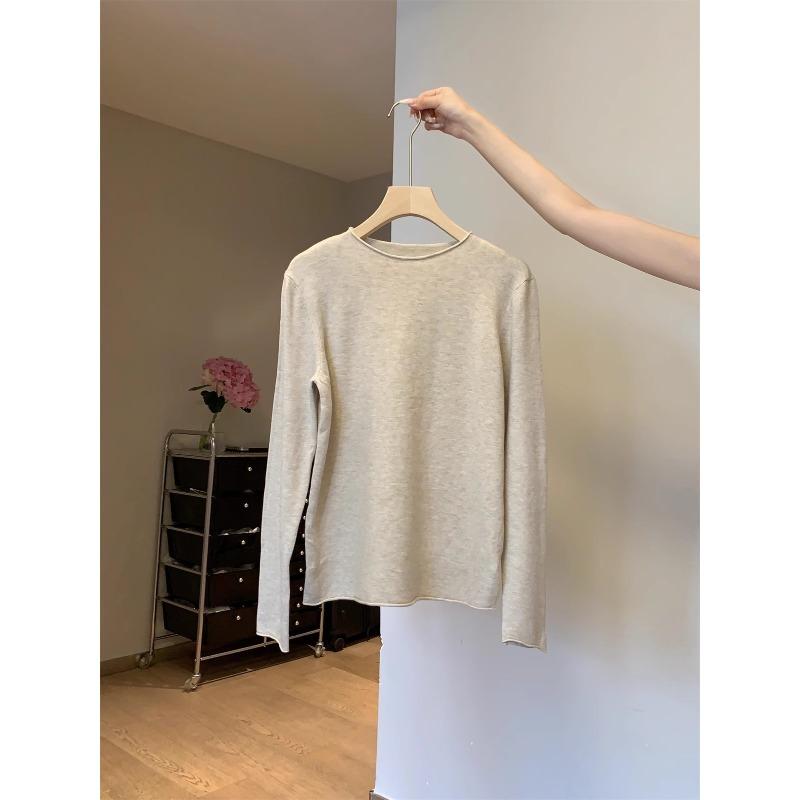 

Early autumn knitted sweater, new bottoming shirt, long-sleeved thin top inside, autumn and winter high-end sweater average size [recommended 80-60kg] хаки