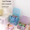 Transparent Dustproof Card & Coin Organizer with Lid for Kids & Students