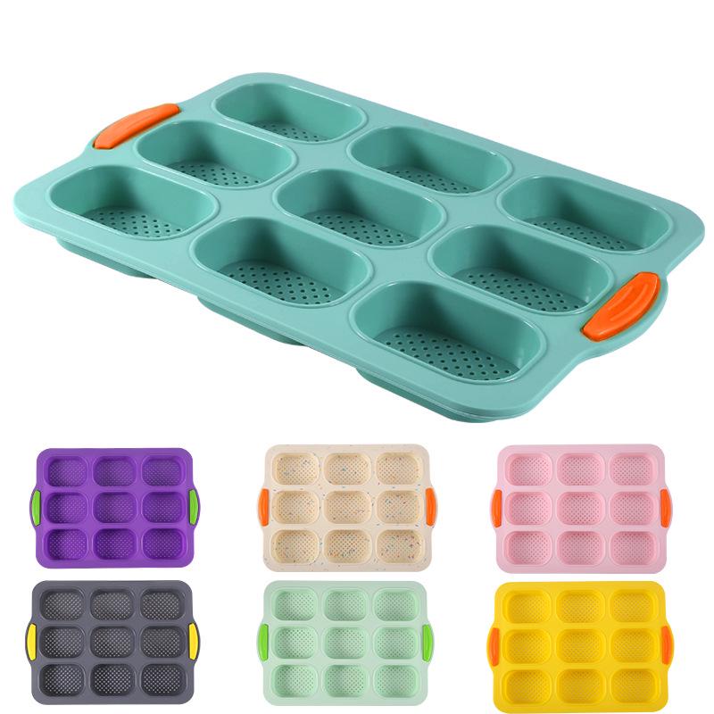 Silicone Perforated Baguette Baking Pan - 3-Slot Non-Stick Bread and Cake Mold