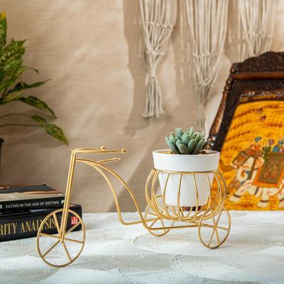 Домашня Вінтажна Вікторіанська Ваза для Квітів у Формі Велосипеда для Домашнього Декору, Декоративна для Кутка Вітальні, Спальні, Центрального Столу