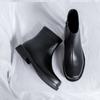 Men's Summer Short Boots 2026 British Black Round Toe One Foot Chimney Boots Trendy Side Zipper Men's Boots