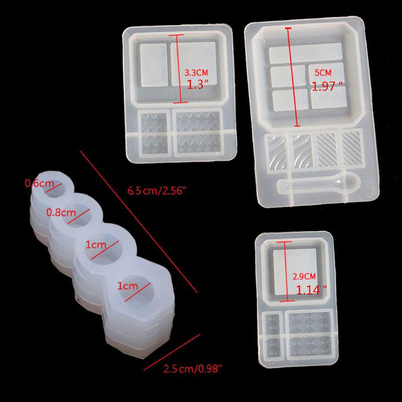 Buy Lipstick Eyeshadow Palette Epoxy Resin Mold Makeup Case Keychain