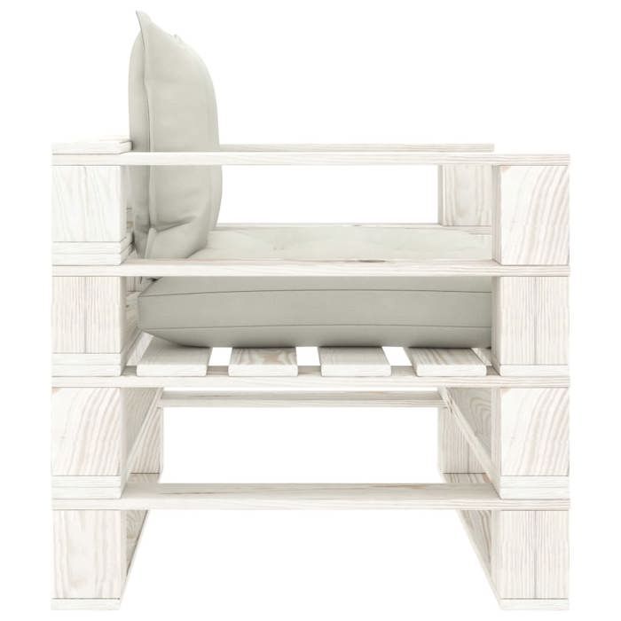VidaXL Canapé palette de jardin avec coussins beige Bois 3052420