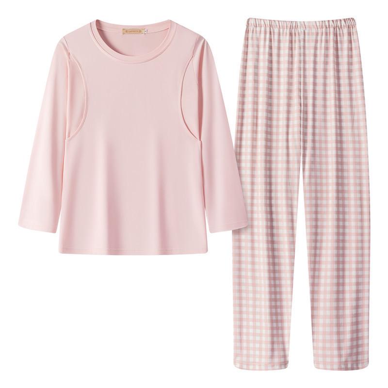 Spring Autumn Maternity Pajamas - Breastfeeding & Postpartum Nursing Homewear Set