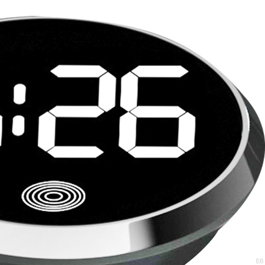 Car Dashboard Time Display Electronic Clock for Vehicles Touch Activated Round Accessory