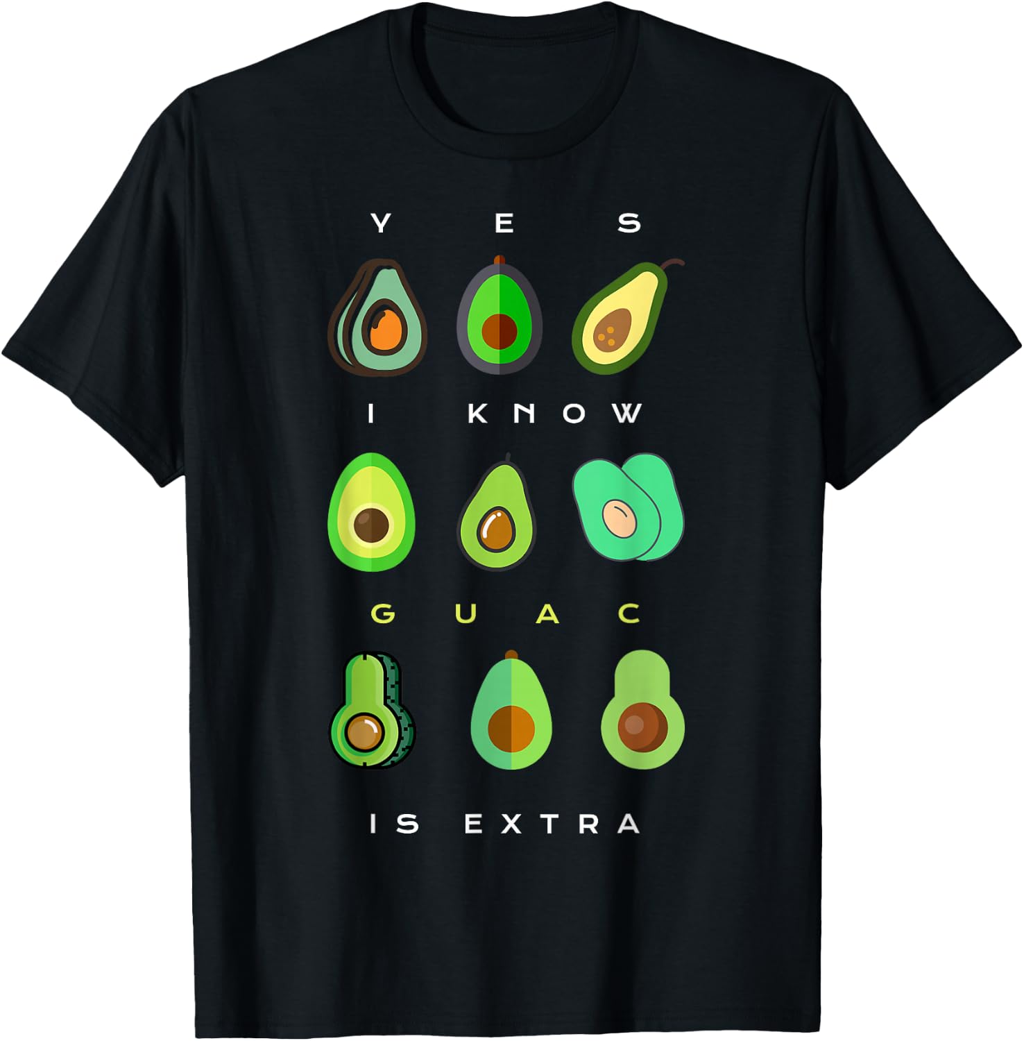 Guac is Extravagant Avocado Guacamole T-Shirt Unisex T-Shirt XL