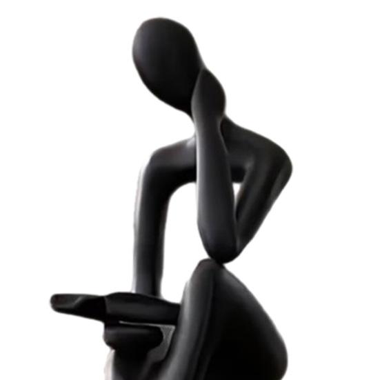 3D Printed Thinker Figurines Ornaments Minimalist Abstract Art Sculptures for Home Office Bookcase