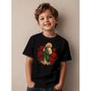 Summer New Red Rose Saint Judas Funny Print Boys Girls Clothes Cotton Casual Childrens Tshirt Fashion Kids Short Sleeved Shirt