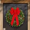 Red Christmas Bows Outdoor Decorations Large Christmas Tree Top Bow Wreath With Glitter Gold Edge For Xmas Home Front Door Decor
